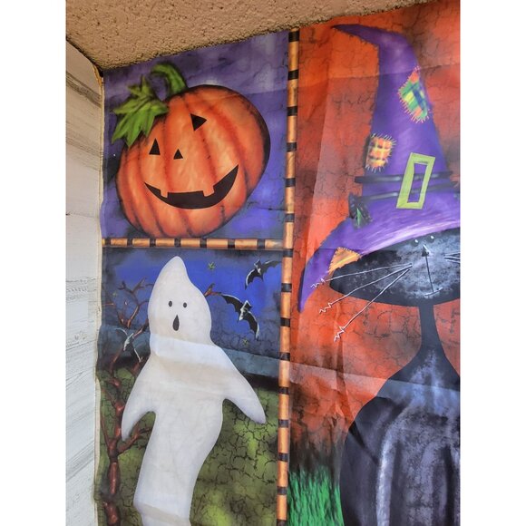 Jetmax ghost flag trick or treat cat witch hanging Halloween home decor - Picture 5 of 9